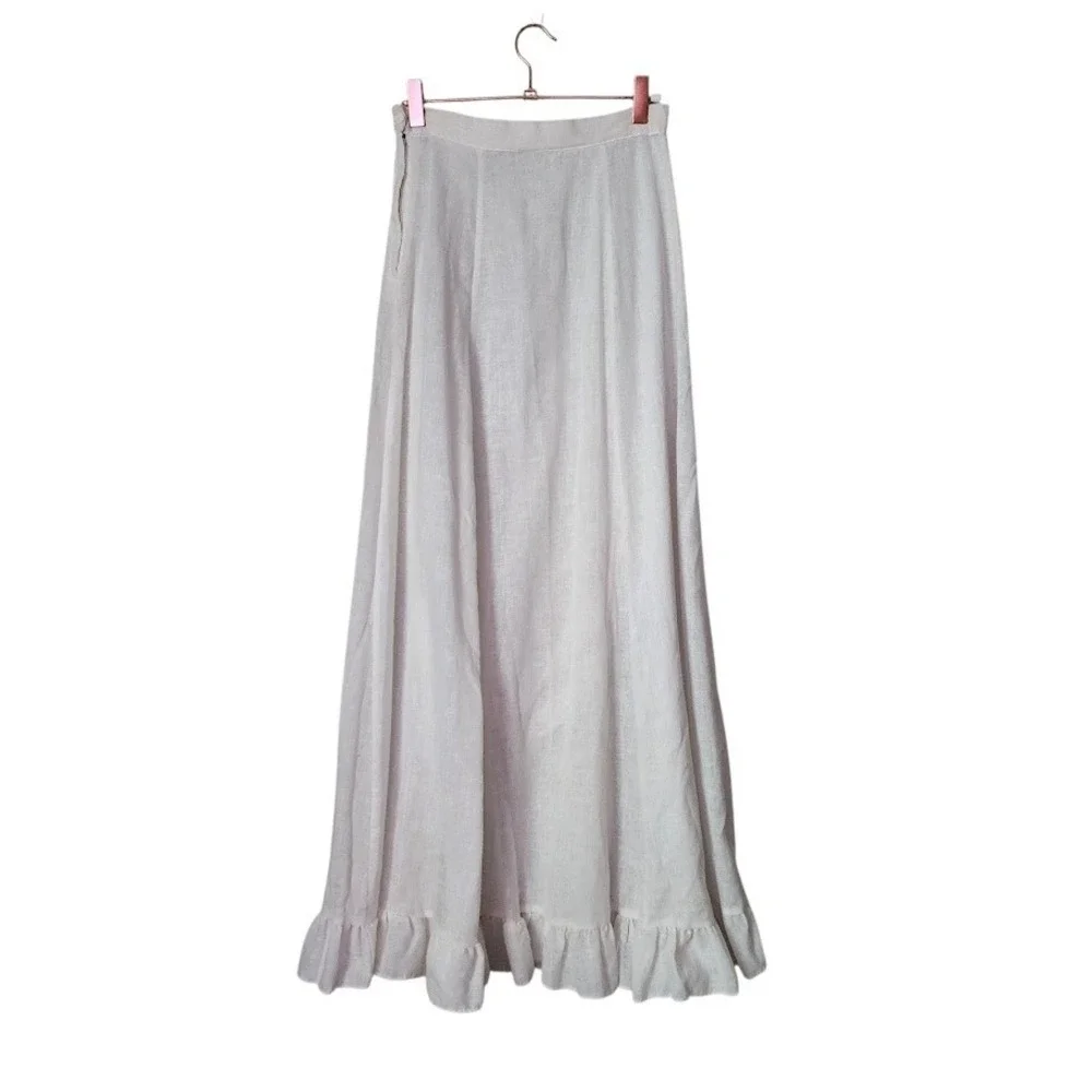 WENDY CALIFORNIA‎ VTG 70s prairie lace maxi skirt cottagecore coquette ethereal